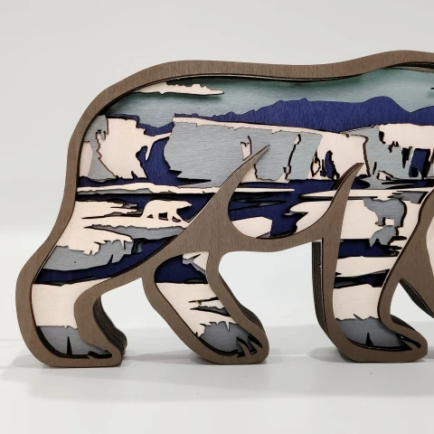 Polar Bear Carving Handcraft Gift